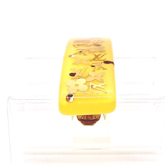 Louis Vuitton Yellow Monogram Inclusion Hair Barrette Clip - Picture 3 of 9